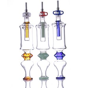 Glas Nector Collector med 10 mm Titan Nail Rökning Rör för koncentrat DAB Oil Bunner Hookah Kit