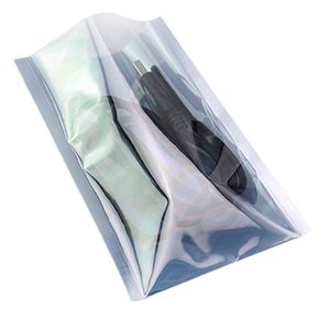 Stora Anti Static Shielding Plastlager Förpackningspåsar ESD Anti-statisk Pack Bag Open Top Antistatic Package