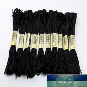 240PCS 8M Ramo Colore del filo N. 310 Nero DMC Filo da ricamo a punto croce Filato da ricamo in cotone poliestere fai da te Matassa Kit di strumenti