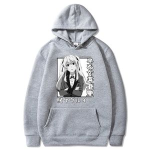 Kakegurui Hoodie Herren Sweatshirt Anime Mary Saotome Bedruckte Langarm Streetwear Tops Y0803