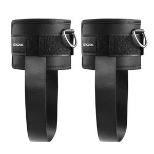 Поддержка лодыжки VORCOOL 2PCS SPORT REMBS D-RING CALFS BAND для тренажерных залов Управления для тренажерных процессов Машины Упражнения для ног (черный)