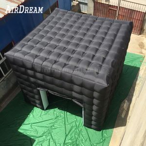 Black White Inflatable Cube Tent Outdoor Portable Events Room Shelter For Trade Show Party Photo Booth