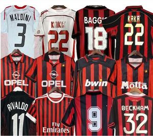 11 12 Retro Ronaldo Milão Jersey Kaká Ronaldo Gilardino Inzaghi Retro 2006 2007 Manga Longa Soccer Jersey Classic