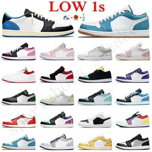 Fragment 1 High OG SP Low Basketball Shoes 1s Military Blue TS Black Sail Shy Pink Men Women casual Sports shoe Sneaker Outdoor Trainers With TAG ball keychain