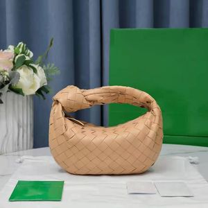 Fashion hand-woven bag designer luxury brand women tote bags lady knotted handbag leather casual handbag