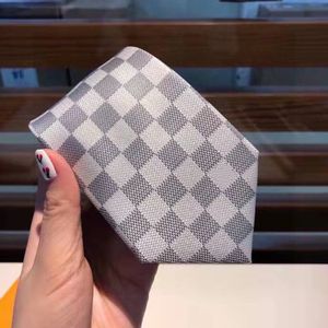 męskie luksusowe krawat Damier Quilded krawat