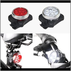 Lights Outdoor Cykel Vattentät COB 3 LED USB Uppladdningsbar 4 Modes Bike Night Ridefront Head Lampa Bakljus Light1 UkWue Feeax