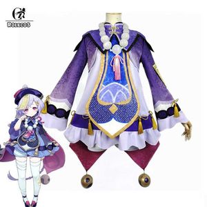 Rolecos Genshin Impact Cosplay Costume Qiqi Cosplay Costum