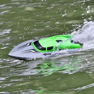 601 2.4G High-speed Remote Control Boat Capsize Reset Pull Water-cooled Cooling Water Games Boats Fishing Toys Green/orange