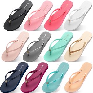 women slippers fashion flip flops beach hotel indoor slipper triple black pink white lemon green grey blue womens shoes seventeen