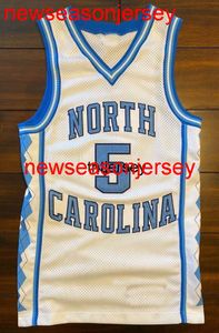 100% sömda North Carolina Tar Heels Ed Cota Basketball Jersey Whtei Herr Kvinnliga ungdomssömda Anpassade nummernamn Jerseys XS-6XL