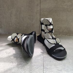 Frau Hausschuhe Strass Slides Sandalen Damen Damen Schmetterling Schuhe Wohnungen weiblich Sexy Mode Kristall offene Zehen Knöchel Reißverschluss Größe 35-43 10