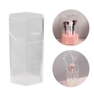 Wholesale acrylic holders for makeup for sale - Group buy Makeup Brushes Pearl Cosmetic Brush Holder Transparent Acrylic Container Dustproof Beauty Tools Organizer Pen Storage Box