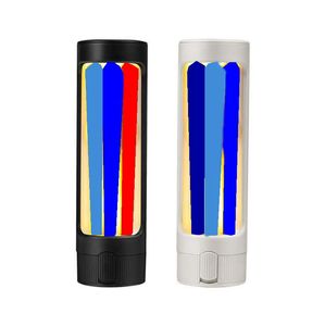 Palenie Kolorowe oświetlenie LED USB Ładowanie Przenośne Plastikowe ABS Materiał Suchy Ziele Tobacco Stożek Papierosowy Uchwyt Tube Tube Stah Case Tank Container Box DHL