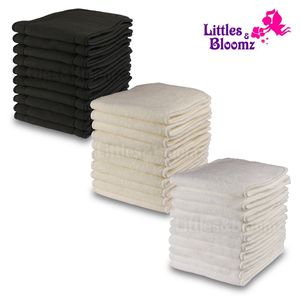 [Littlesbloomz] 10pcs reutilizável inserções laváveis ​​Boosters forros para pocket pano fralda fralda microfibra bambu carvão inserido 211028