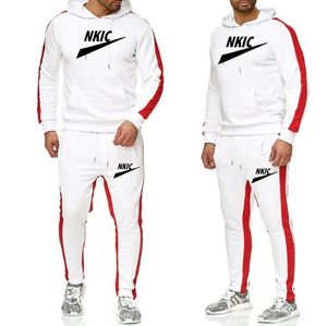 2022 Sonbahar erkek Spor Takımları Erkekler Rahat Eşofman Splice 2 Parça Set Marka Kazak Sweatpants Spor Koşu Giyim
