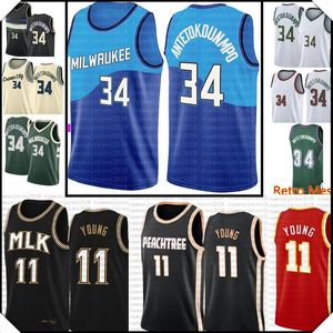 # Giannis 34 mens Antetokounmpo Jersey Trae 11 Young Basketball Jerseys Green Black White Red Beige S-XXL 33333
