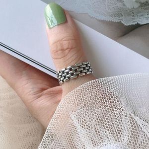 Cluster Rings Wide Ring Fashion Jewelry Big Thumb Silver Color Hollow Cross Cool Classic Girls Korean Finger Jewellery