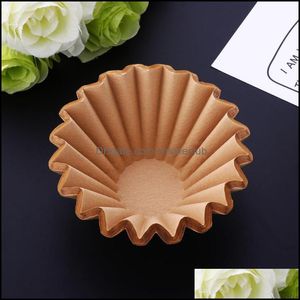 Coffeeware Kitchen, Dining Bar Home & Garden Coffee Filters 50Pcs Unbleached Filter Natural Paper Cones Cups Strainer Tool For Hine (Wood Co