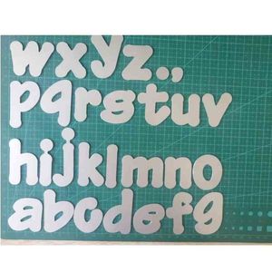 Lettere minuscole Set Die Alfabeto Metallo Fustelle Stencil Scrapbooking Goffratura Timbri e fustelle artigianali di Natale 210702