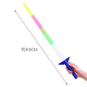 69cm large four-bar light-emitting shrink stick colorful flash rod four-section telescopic fluorescent stick holiday props