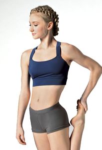 Elastische Stretch-Shorts für Damen mit niedrigem Bund und kürzester Länge aus mattem Nylon