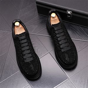 Mode Men Business Wedding Shoes Luxury Designer Round Toe Casual Leather Sneakers Spring Autumn High Quality Low Top Lace Up Walking Loafers Y174