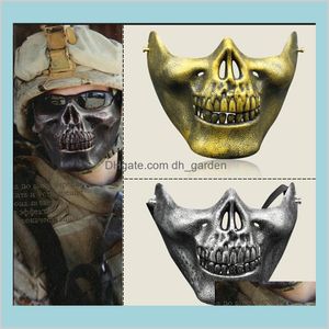 Masks Festive Supplies Home Garden Tactical Skull Warrior Hunt Costume Halloween Party Masquerade Half Game Cosplay Prop Outdoor Milit