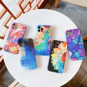 Custodie per telefoni in TPU con pittura a inchiostro artistico per iPhone 12 11 pro promax X XS Max 7 8 Plus