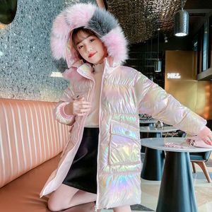 Down Coat Teenage Cotton Parkas Outerwear Winter Waterproof Jacket For Girls Hooded Warm Children 5-16 Years Kids