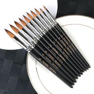 100% Pure Kolinsky Nail Art Brush para unhas pintura desenho design manicure ferramentas e acessórios suprimentos NAB018