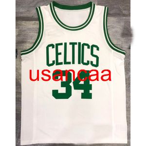 Alla broderier 2 Styles 34# Pierce White Basketball Jersey Anpassa herrarnas kvinnliga ungdomsväst Lägg till något nummer Namn XS-5XL 6XL Vest