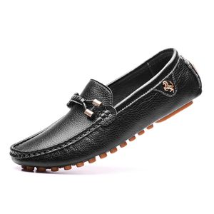 Mężczyzna Mokasyny Penny Mokasyny Mężczyźni Skórzane Buty 2020 Moda Wiosna Summer Leather Drive Mens Casual Shoes Comfy Slip-On