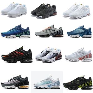 Mens TN Plus 3 Running Shoes Womens Sports Sneakers Ultra Triple Black White Rainbow Hyper Blue Supernova Brushstroke Camo Trainers