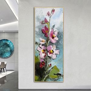 Immagini di fiori colorati su tela pittura di arte della parete per soggiorno camera da letto decorazione moderna casa pittura NO FRAME