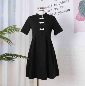 Chinese Cheongsam Design Summer Fashion Women short Sleeves A Line Dress Female Dresses A1441 210428