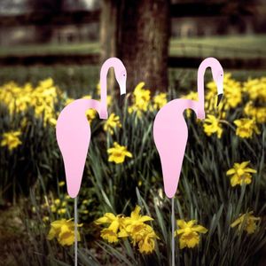 SwirlBird Flamingo Wind Spinner - Outdoor Decorative Yard Ornament with Colorful Spinning Blades
