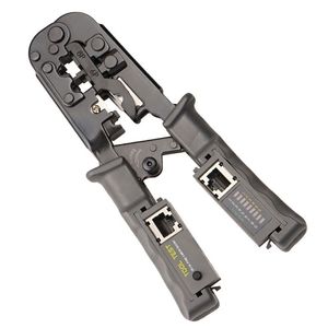 2 in 1 RJ45ネットワークケーブル圧着工具8P6P4P三目目的テスターラチェット工具スルーホールネットワークケーブルプライヤーハンドツール211110