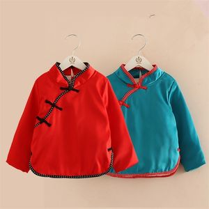 Inverno 2-10 anos espessamento tradicional estilo chinês estilo étnico vestuário tang traum casaco casaco para crianças bebezas 210701
