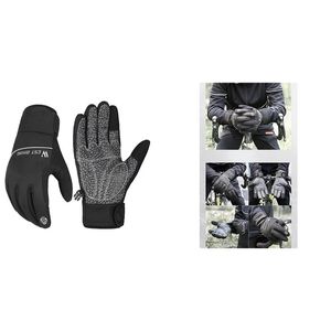 Luvas de ciclismo West Biking Inverno Bicicleta Quente Impermeável Água Ao Ar Livre Motocicleta Touchscreen Dedo Completo