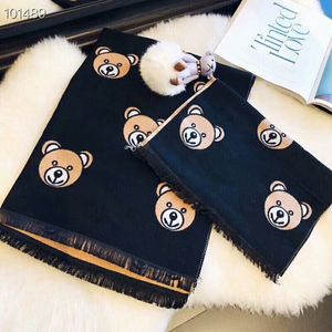 Kids Scarf Design Fashion Women Bear Pattern High Quality Wool Scarves