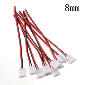 10pcs lot Electrical Connect Splice 2-Pins Power Connector Adaptor For 3528  Led Strip Wire With PCB 8mm 10mm Modules