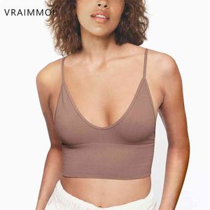 Comfortable Seamless Tank Top Open Back Bras For Women U Type No Pad Unlined Lingerie Strap Adjustable Sexy Backless Bralette 210728