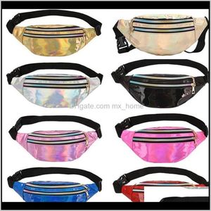 Geldbörse PU Umhängetasche Fanny Pack Frauen Männer Taille Brust Trend Reise Schulter Mode Laser Handtaschen 14Color Verkauf E1906 TMSE Rucksäcke Ea6Jg