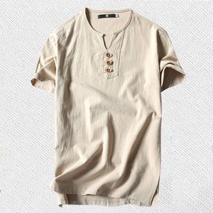 Men's T Shirts Plus Size 5XL 6XL 8XL 9XL large Oversized T Shirt Linen Short Sleeve Tee Shirt Male Summer Men T-shirt Big Size Y0322