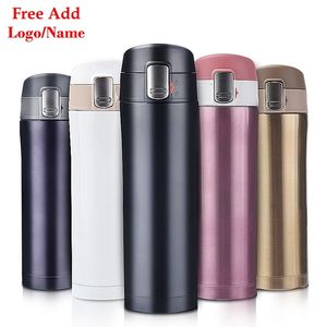 Personalizzato in acciaio inox a doppia parete isolato Thermos tazza boccetta sottovuoto tazza da caffè bottiglia da viaggio Home Office Thermocup 210615