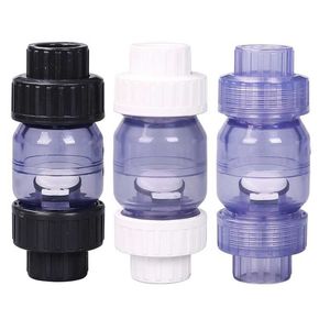 Watering Equipments I.D 25mm 32mm Transparent Check Valve PVC One Way Non Return Garden Water Pipe Connector Aquarium Tank Tube Joint
