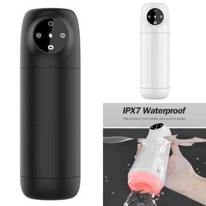 Nxy Automatic Aircraft Cup Adult Male Sex Toy Oral Masturbation Machine Rotary Suction Waterproof Real Vagina 0114