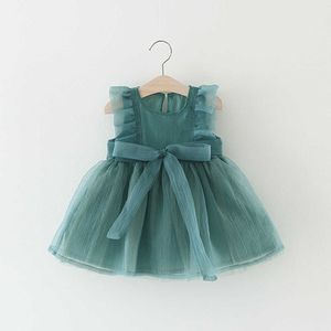 Kids Summer Princess Dress Sleeveless Party Tutu Baby Girl Cute Costume Girls' Korean Q0716