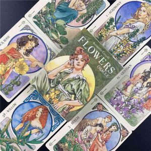 Flores Cartões Oracle para Orientação Divinate Divinate Deck Tarot Jogos Jogos Família Amigo Festa Amor DTQP